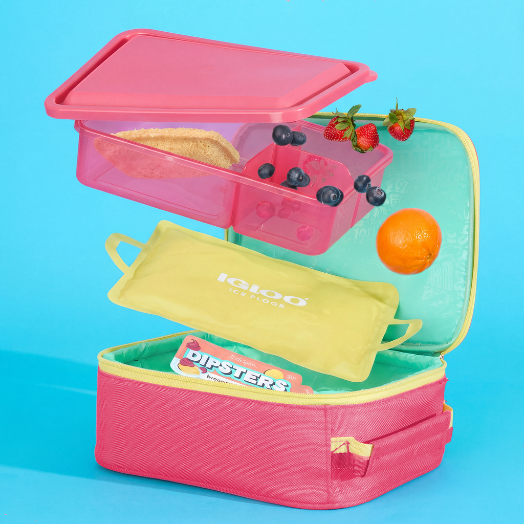 Igloo Kids Lunch Slim Cooler Bundle (Bento Box + Ice Floor)