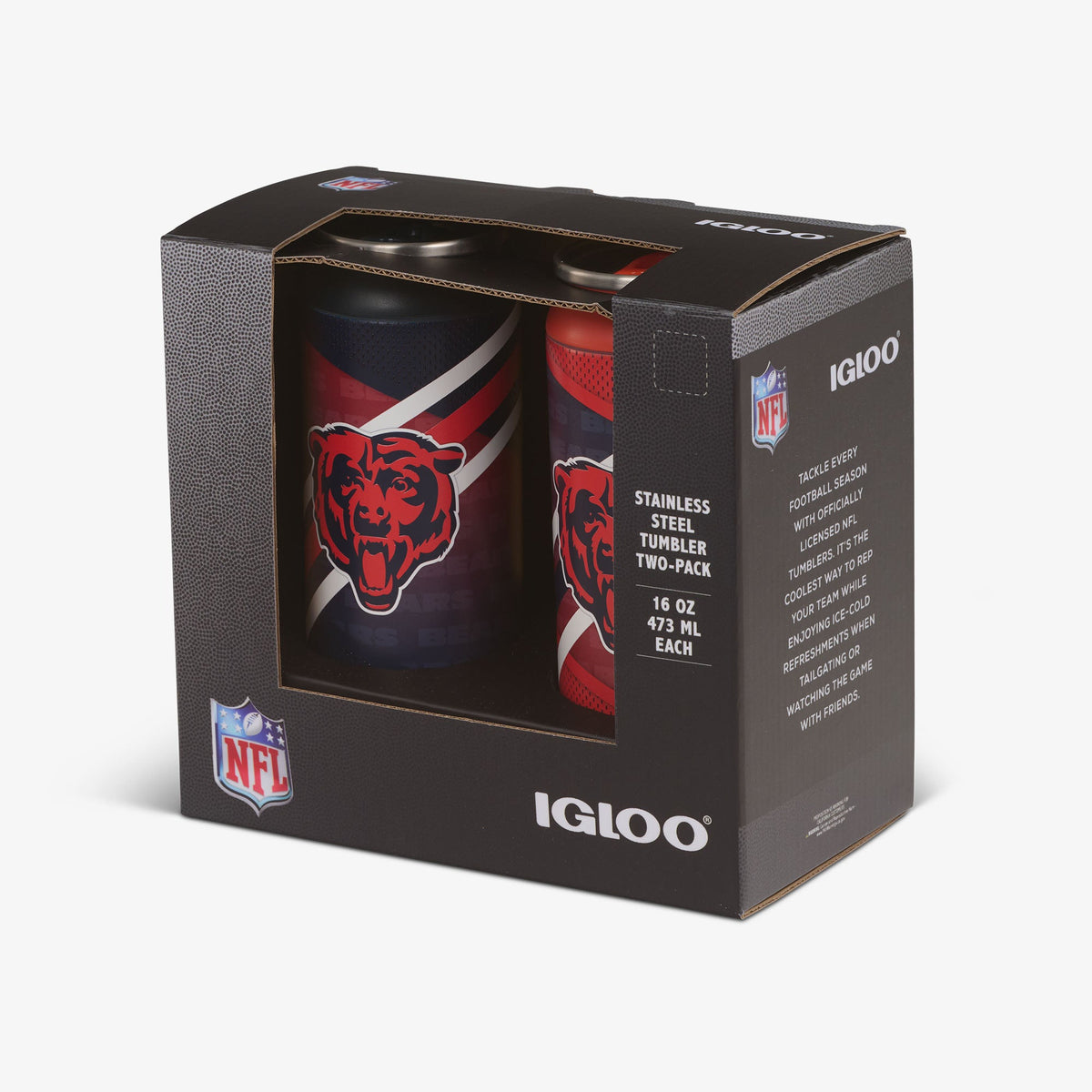 Igloo Chicago Bears Home &amp; Away 16 Oz Can 2-Pack