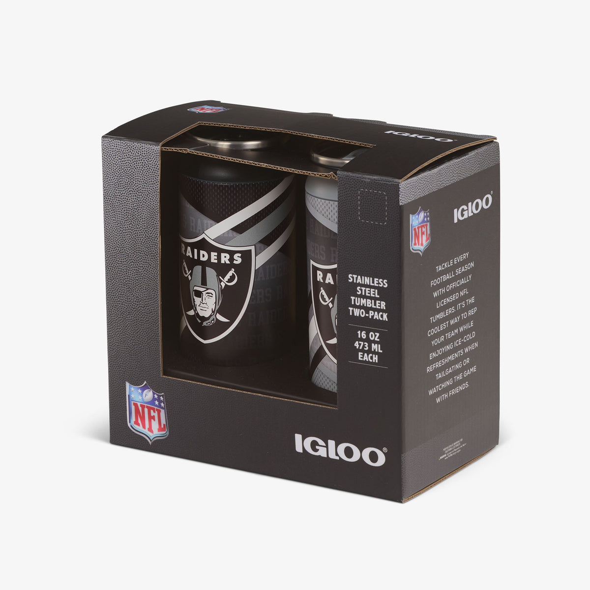 Igloo Las Vegas Raiders Home &amp; Away 16 Oz Can 2-Pack