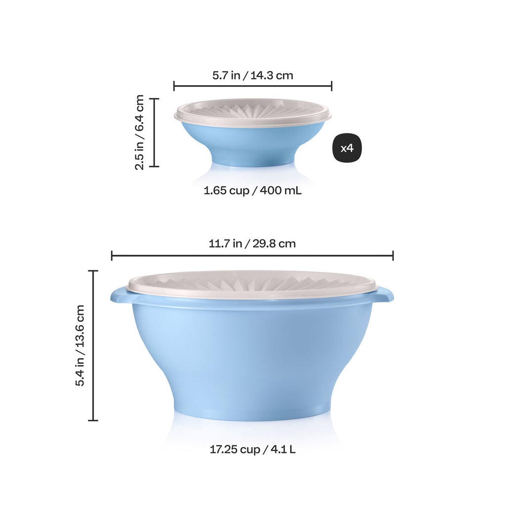 Tupper Ware Servalier® Salad Set (Dreamy Pastels)