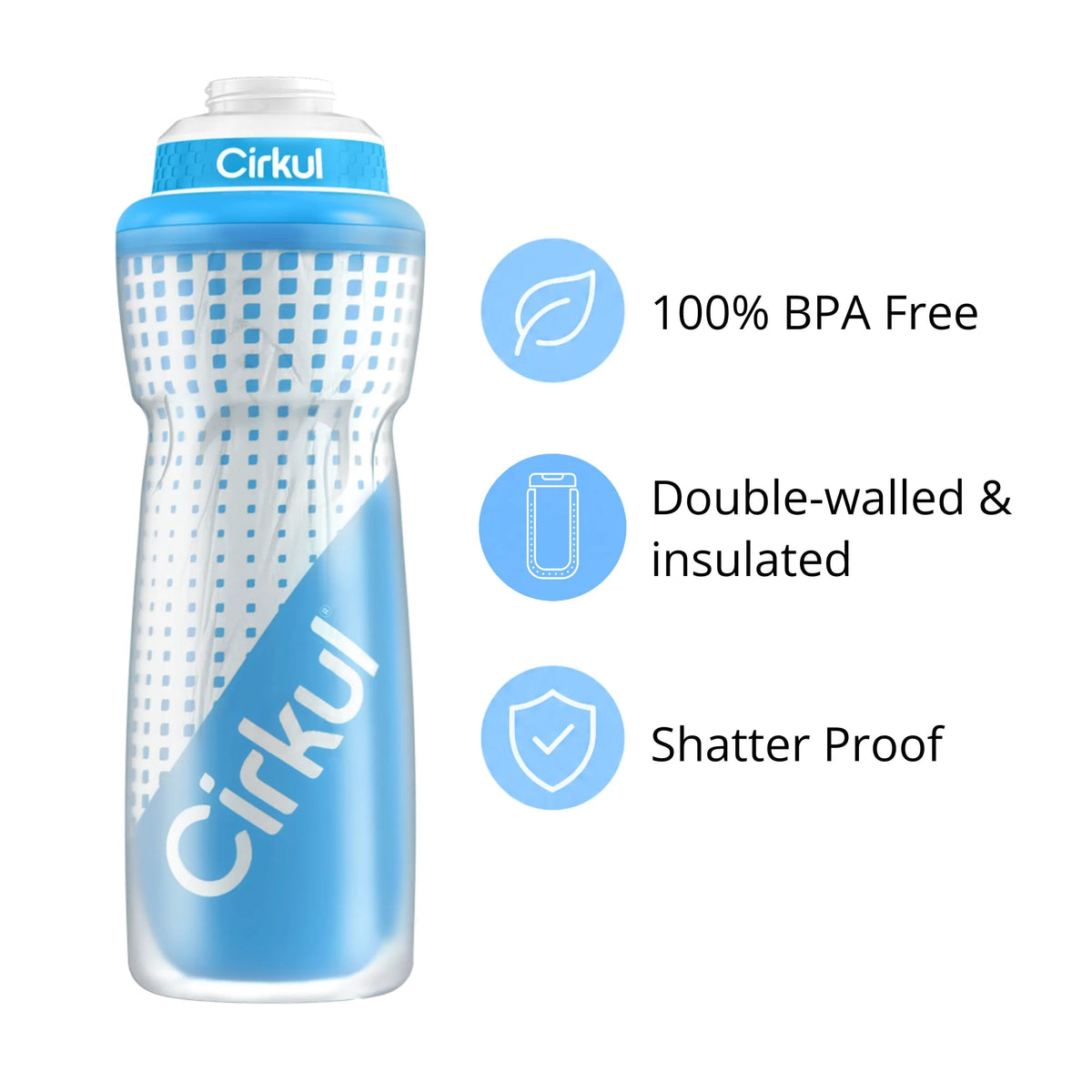 Cirkul 32oz. Insulated Squeeze Plastic Bottle &amp; Sport Lid