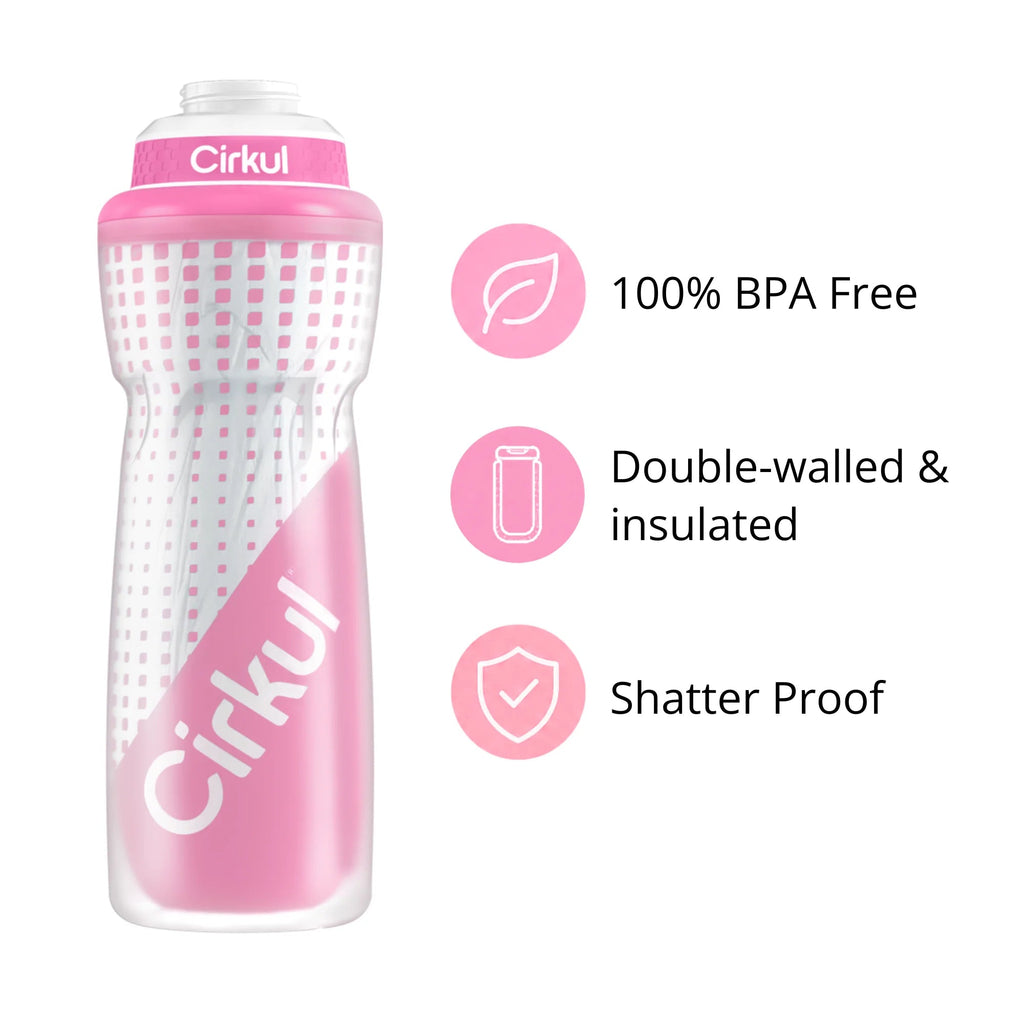 Cirkul 32oz. Insulated Squeeze Plastic Bottle &amp; Sport Lid