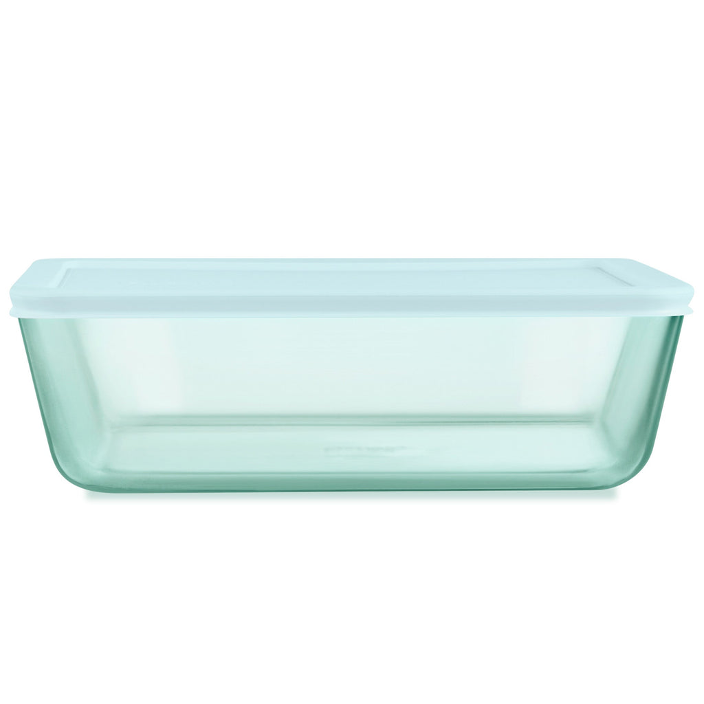 Pyrex Pyrex® Simply Store® Tinted Glass 11-cup Rectangle Storage Container with Lid, Aqua
