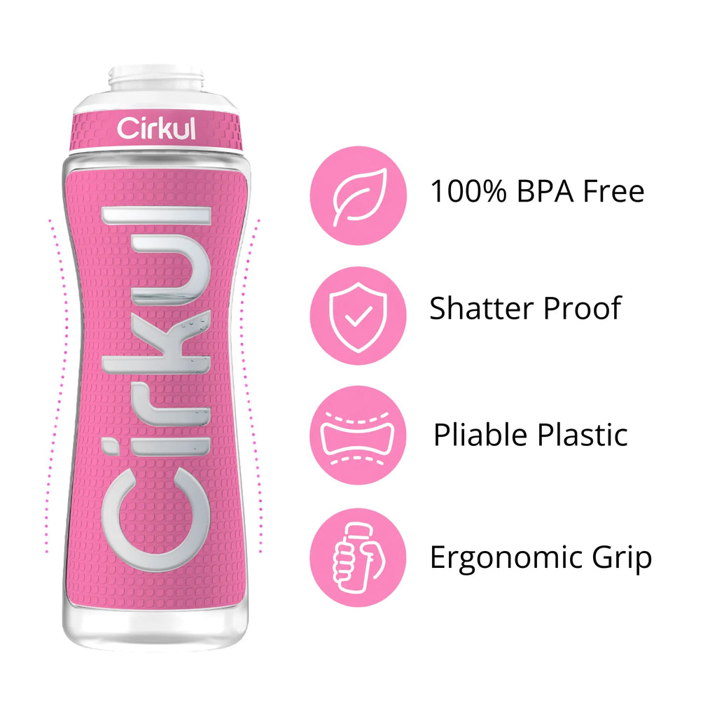 Cirkul 22oz. Grip Squeeze Plastic Bottle &amp; Sport Lid