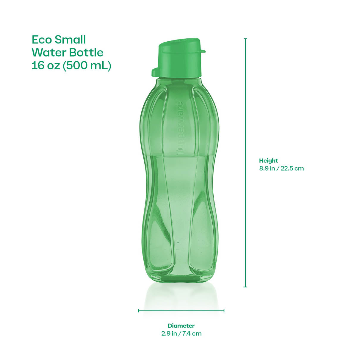 Tupper Ware Tupperware Eco Reusable Water Bottles | Set of 5 | 16 oz / 500 mL Leakproof
