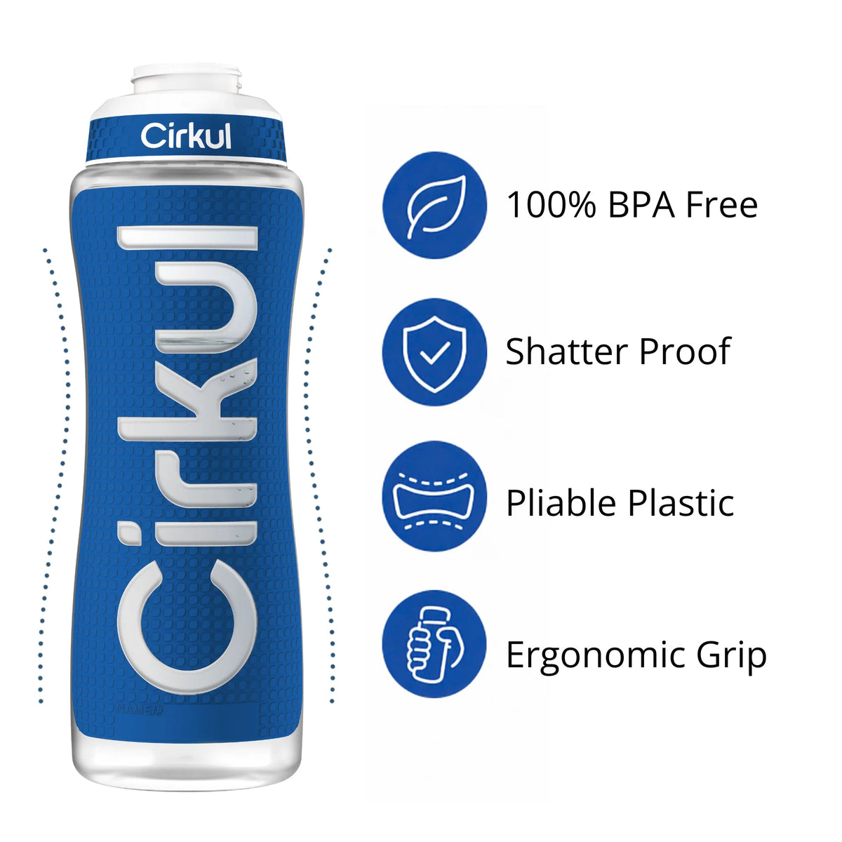 Cirkul 32oz. Grip Squeeze Plastic Bottle &amp; Sport Lid