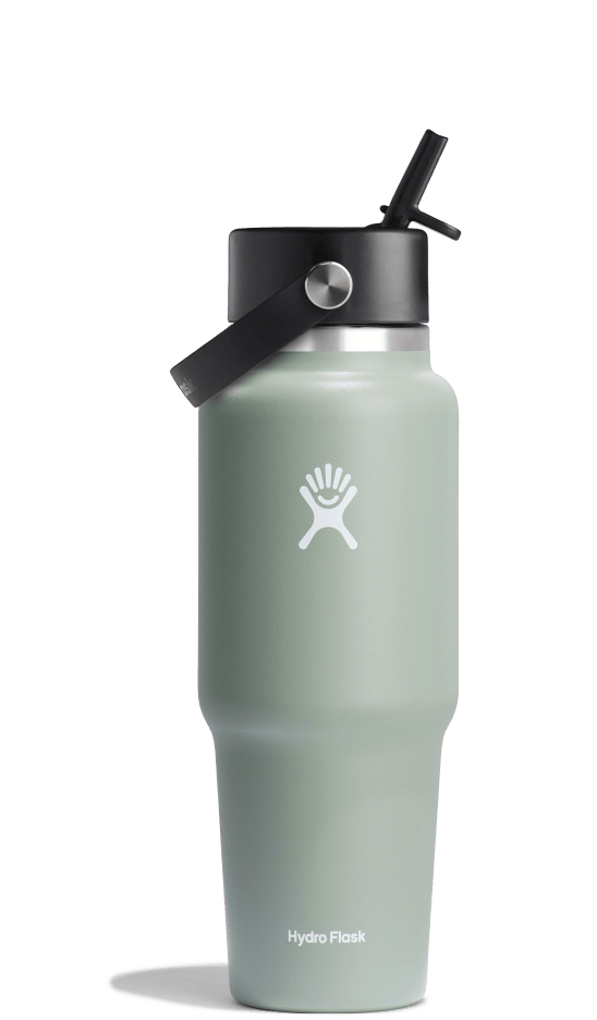 Hydro Flask 32 oz Wide Mouth Travel Bottle with Flex Straw Cap - Agave