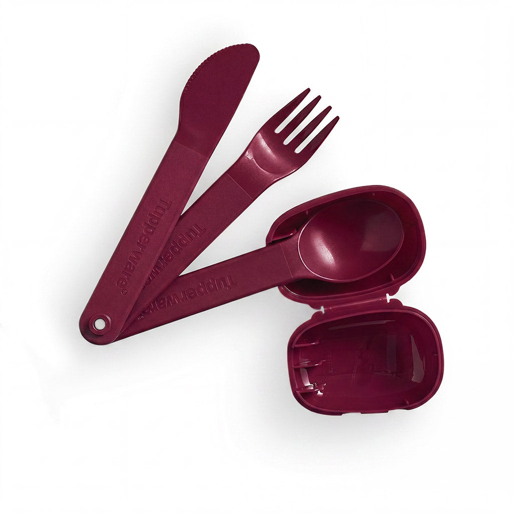 Tupper Ware Tupperware® On The Go Cutlery | Reusable Travel Utensils | 4‑Piece Set