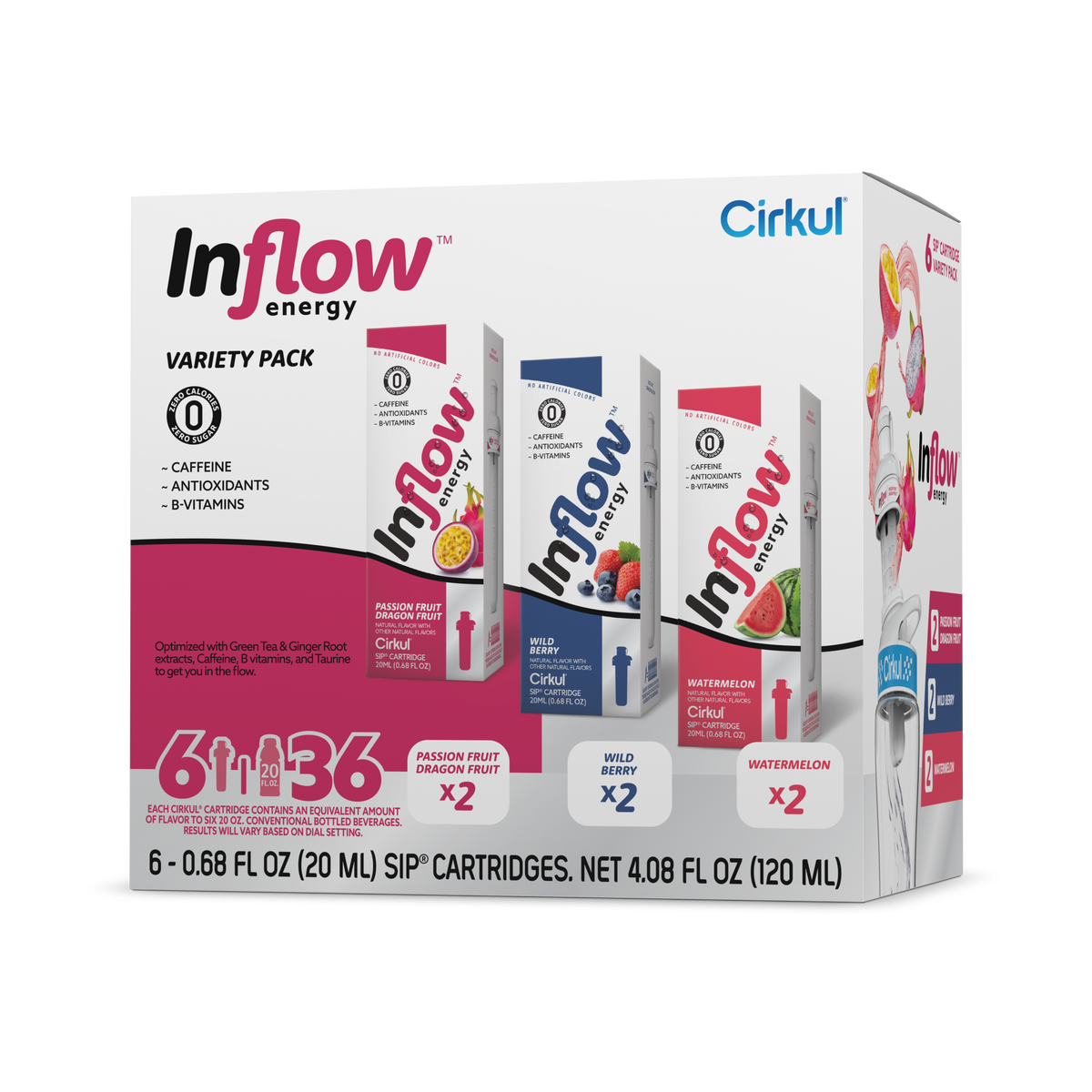 Cirkul Inflow Energy® 6-Pack Variety Pack