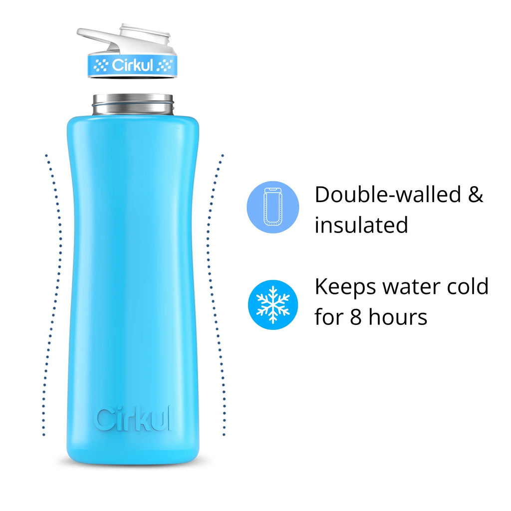 Cirkul 42oz. Stainless Steel Bottle &amp; Comfort Grip Lid