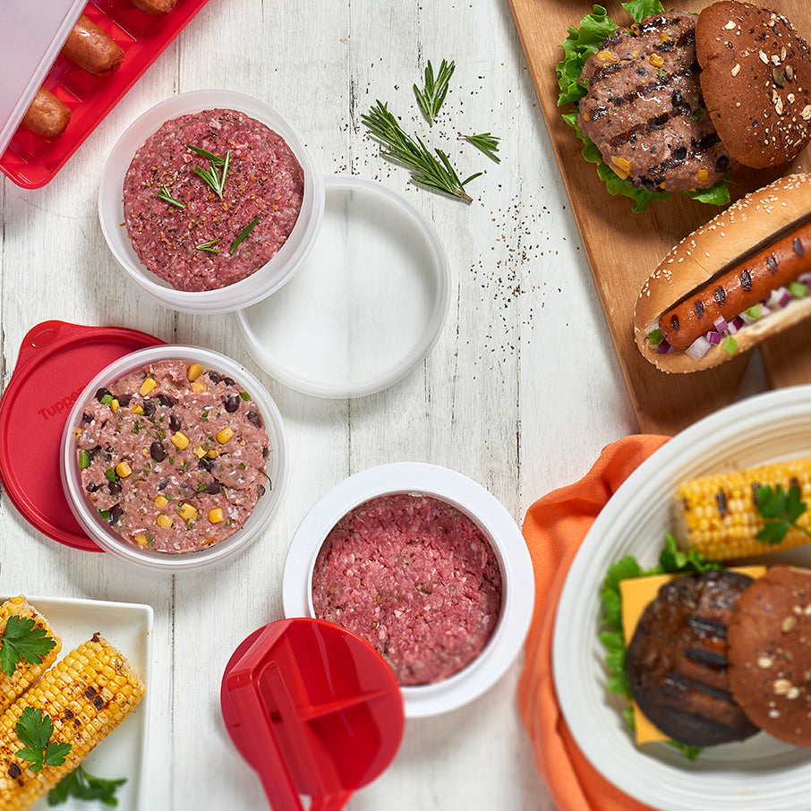 Tupper Ware Tupperware® Hamburger Press &amp; Keepers Set | Large Patty Mold &amp; Storage