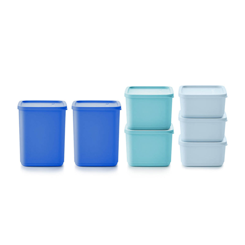 Tupper Ware Basic Bright |14-Piece Set | Square