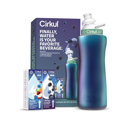 Cirkul 32oz. Chameleon Stainless Steel Bottle Starter Kit
