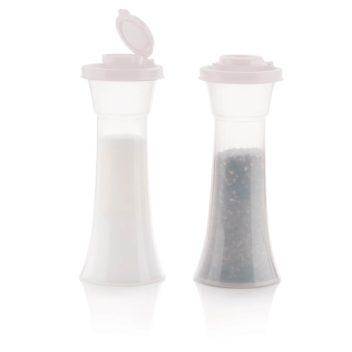 Tupper Ware Hourglass Salt and Pepper Shakers | Large