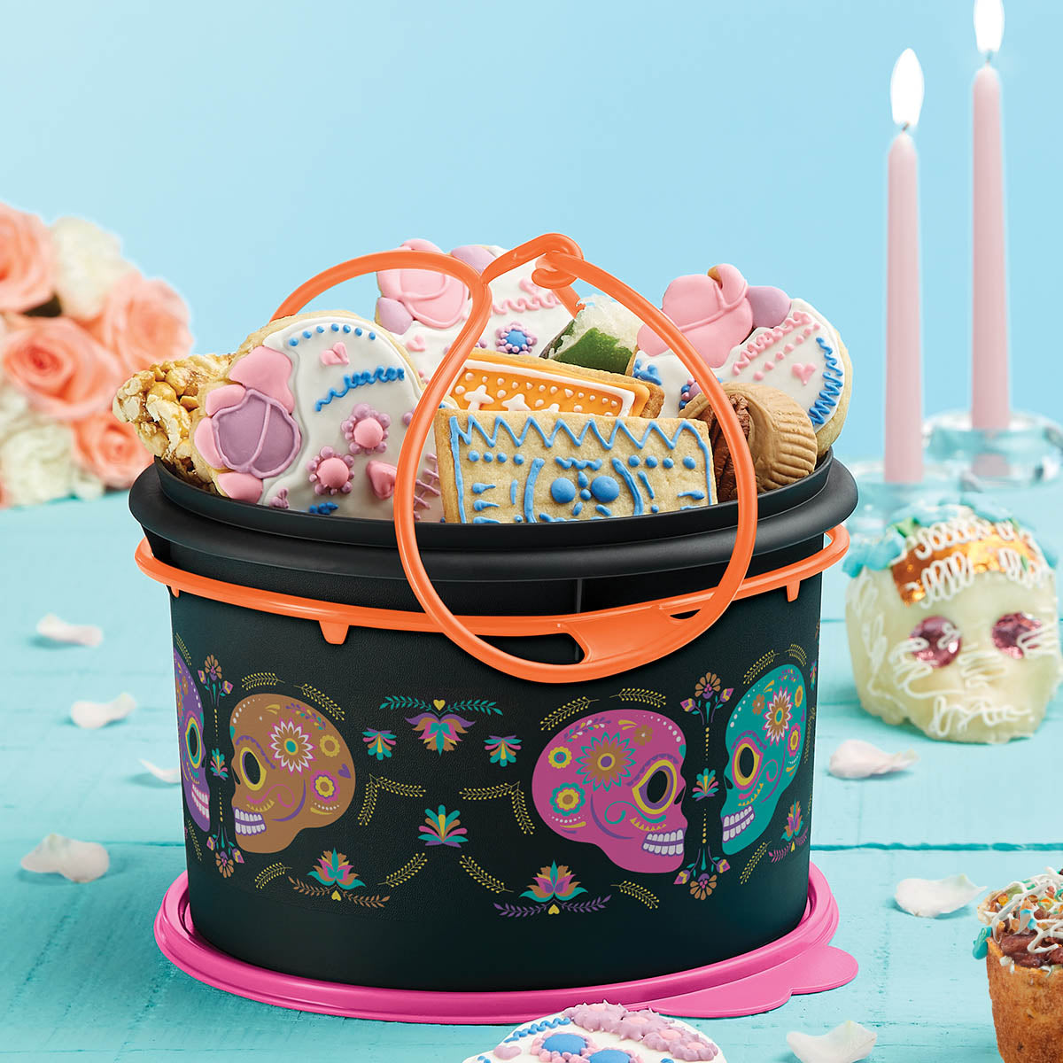 Tupper Ware Tupperware® Día De Los Muertos Large Canister with Cariolier® Handle