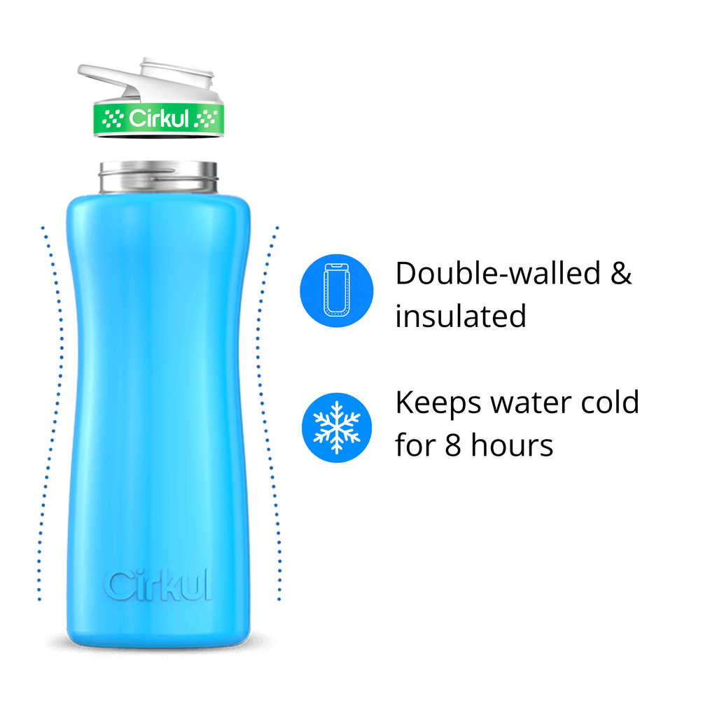 Cirkul 32oz. Stainless Steel Bottle &amp; Comfort Grip Lid