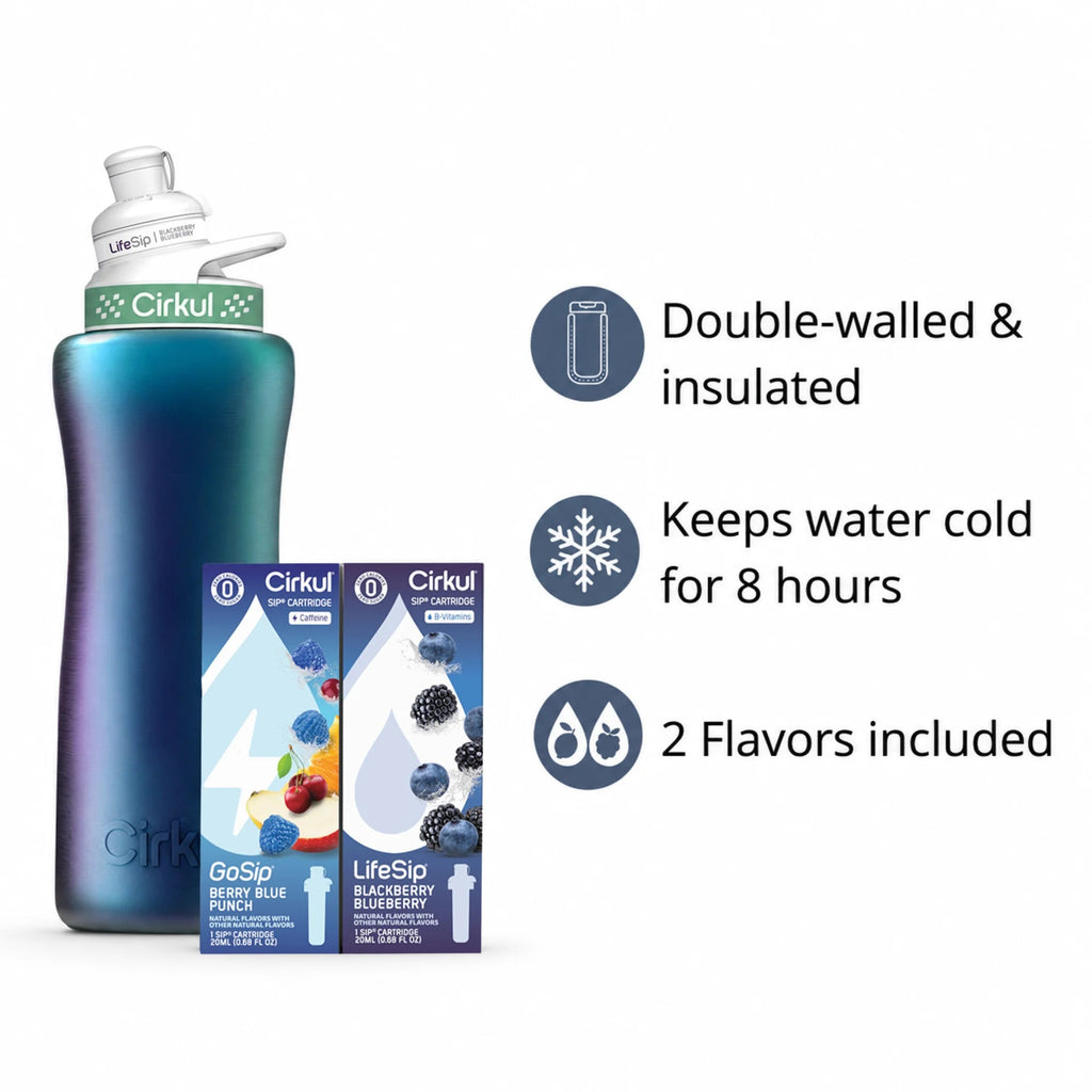 Cirkul 32oz. Chameleon Stainless Steel Bottle Starter Kit