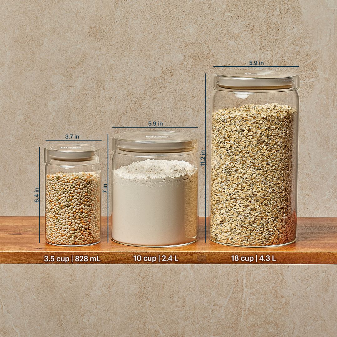 Pyrex Pyrex® 3-Piece Lightweight Glass Canister Set