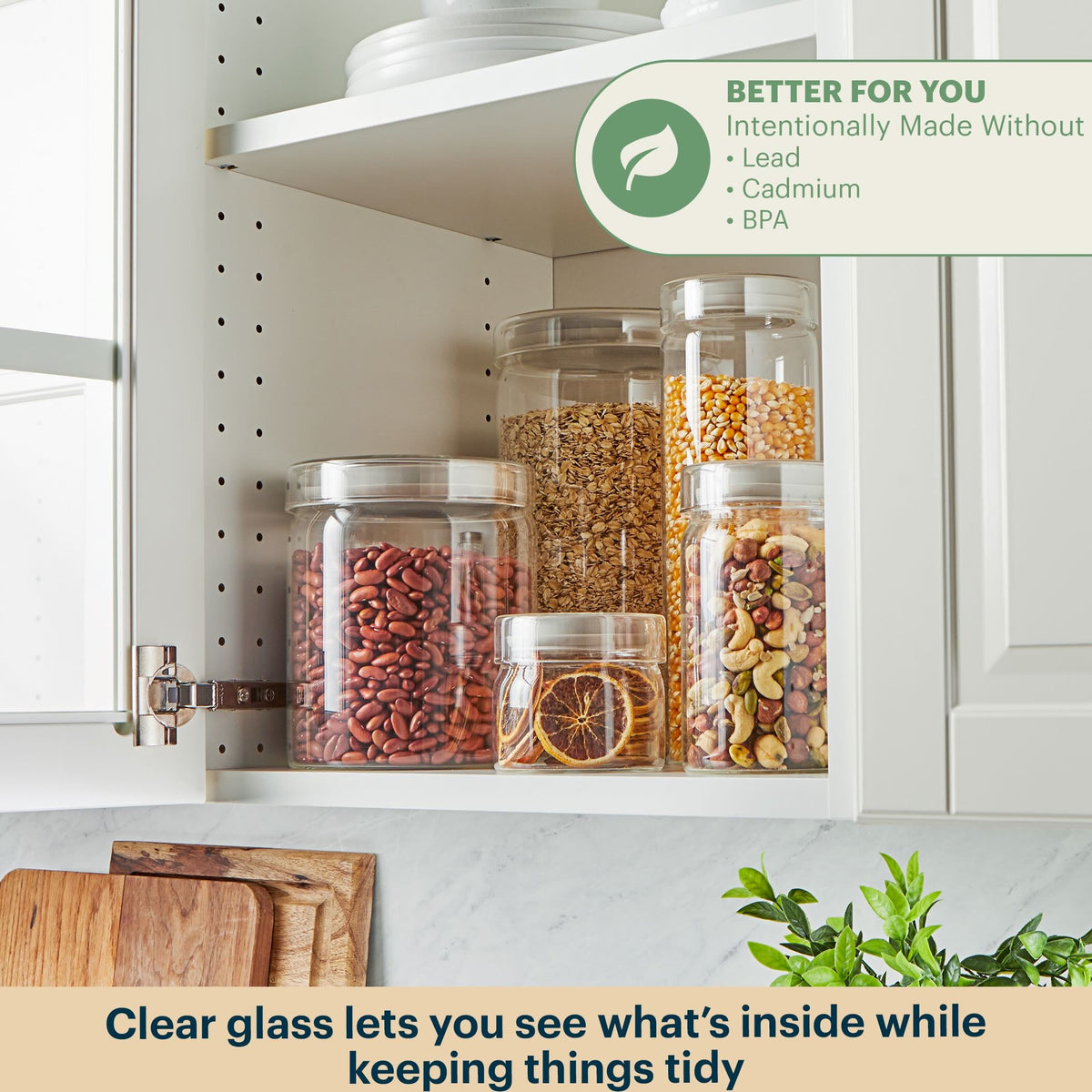 Pyrex Pyrex® 4-Piece Lightweight Glass Canister Set