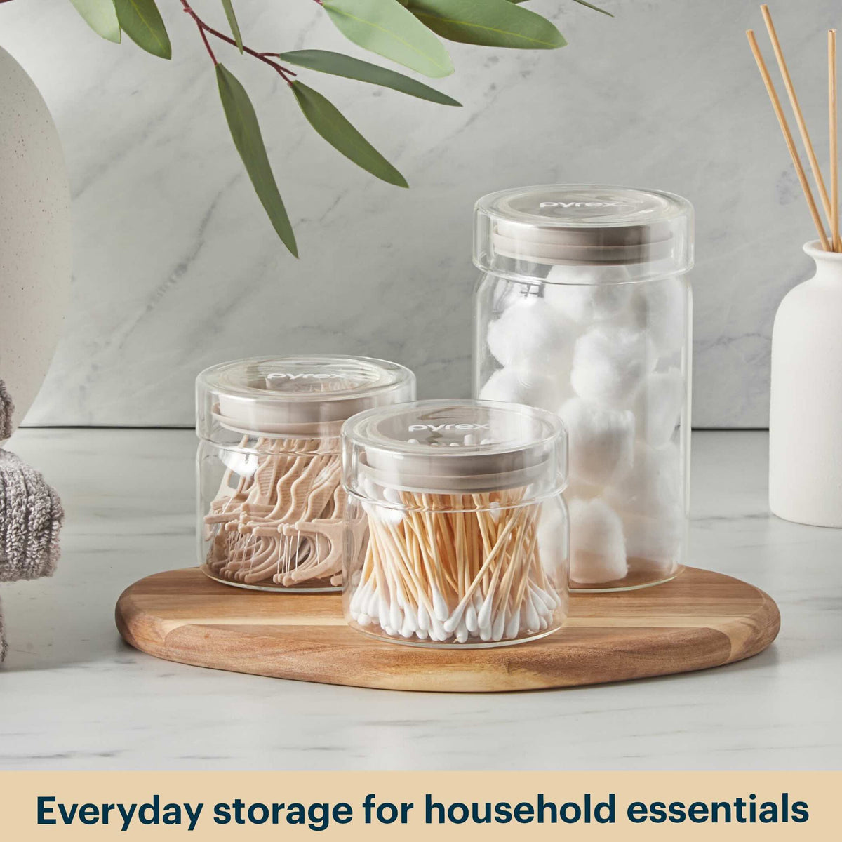 Pyrex Pyrex® 4-Piece Lightweight Glass Canister Set