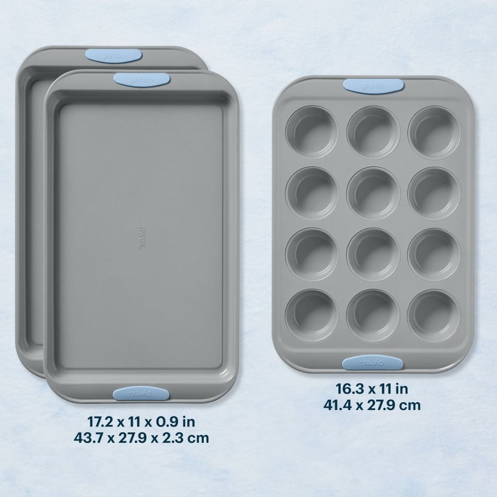 Pyrex Pyrex® Metal Bakeware 3-Piece Set in Cerulean
