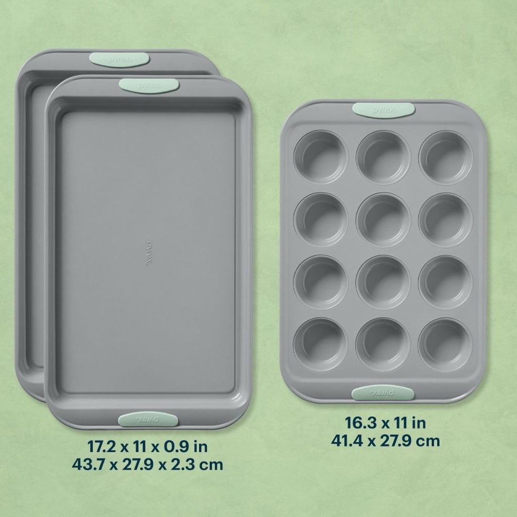 Pyrex Pyrex® Metal Bakeware 3-Piece Set in Sage