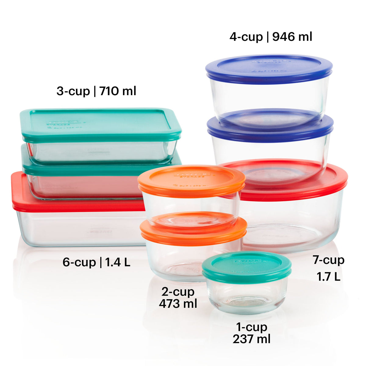 Pyrex Pyrex® Simply Store® 18-piece Glass Food Storage Container Set with Lids