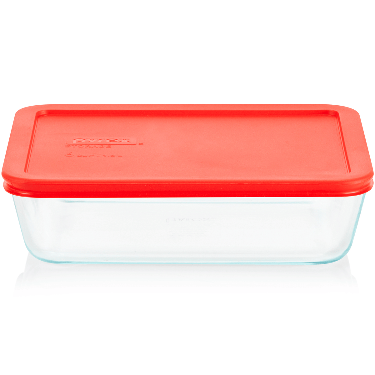 Pyrex Pyrex® Simply Store® 6-Cup Rectangle Glass Storage with Plastic Lid
