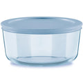 Pyrex Pyrex® Simply Store® Tinted 4-cup Round Storage with Blue Plastic Lid