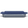 Pyrex Pyrex® Colors Sculpted Tinted 9" x 13" Baking Dish with Plastic Lid, Smoke