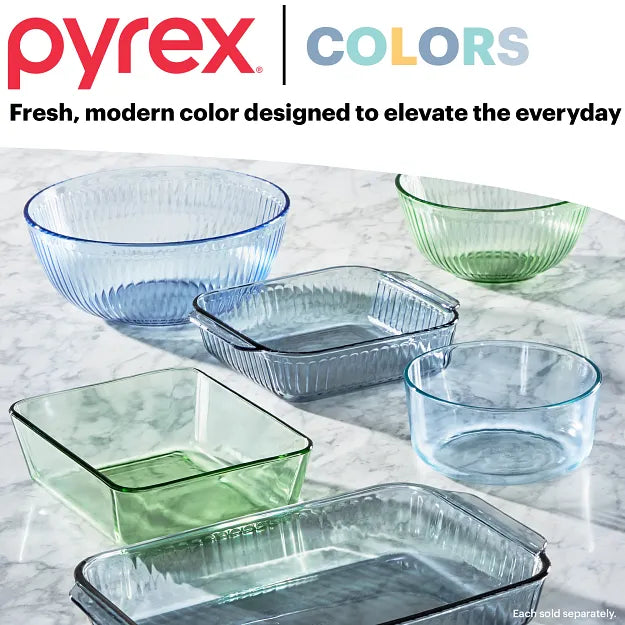 Pyrex Pyrex® Colors Sculpted Tinted 3-piece Mixing Bowl Set