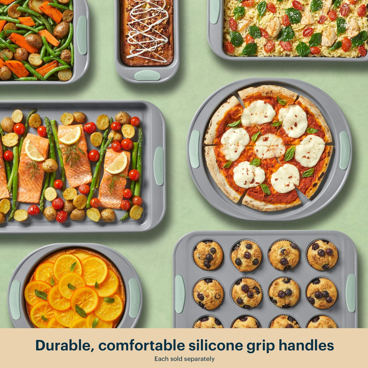 Pyrex Pyrex® Metal Bakeware 3-Piece Set in Sage