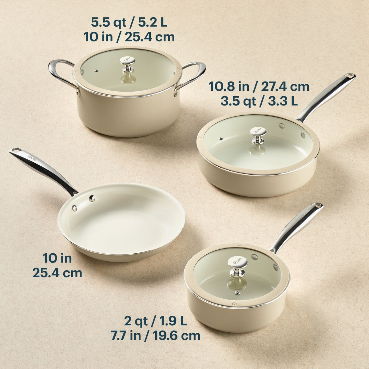 Pyrex Pyrex® 7-Piece Ceramic Cookware Set