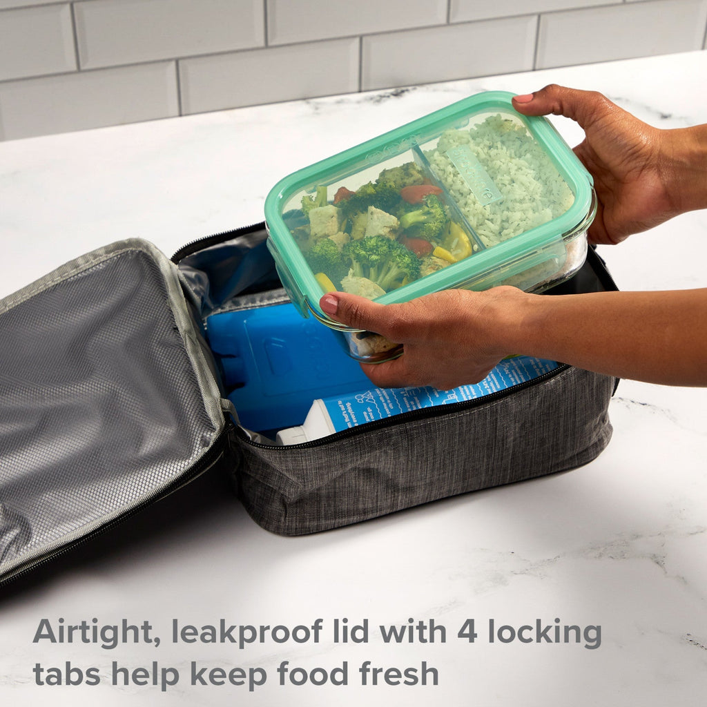 Pyrex Snapware® MealBox™ 4-cup Divided Glass Storage Container with Lid