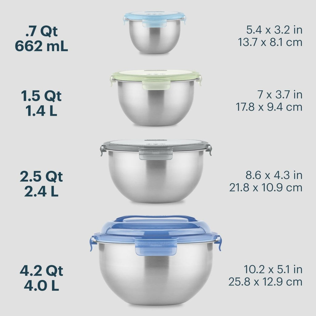 Pyrex Pyrex® 8-piece Stainless Steel Mixing Bowl Set