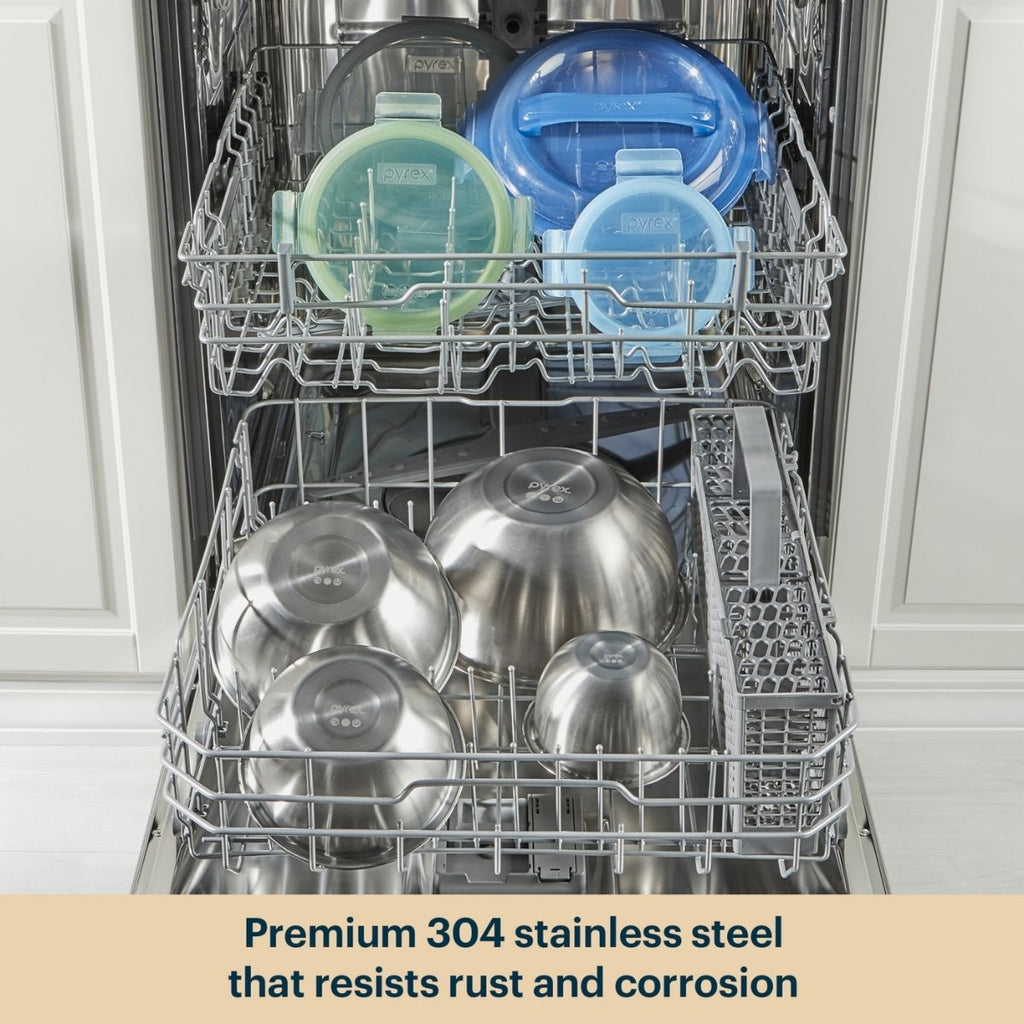 Pyrex Pyrex® 8-piece Stainless Steel Mixing Bowl Set