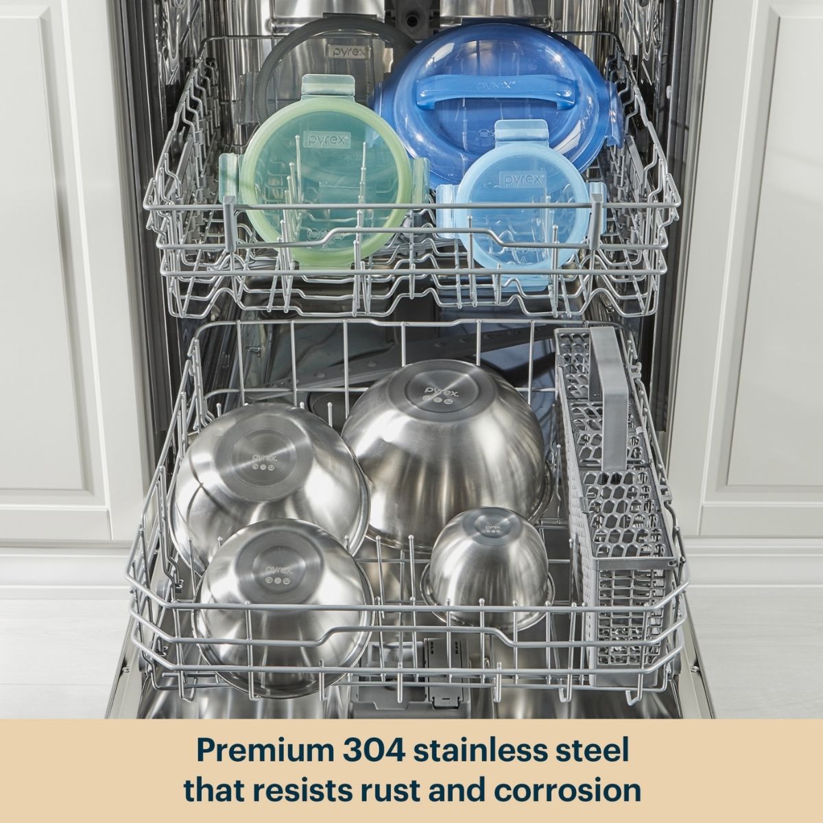 Pyrex Pyrex® 8-piece Stainless Steel Mixing Bowl Set