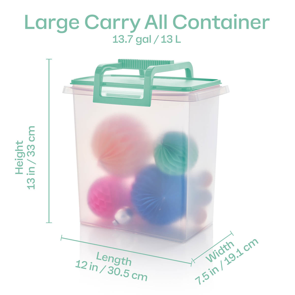 Tupper Ware Large and Small Carry-all® Containers (Mint Ice Cream)