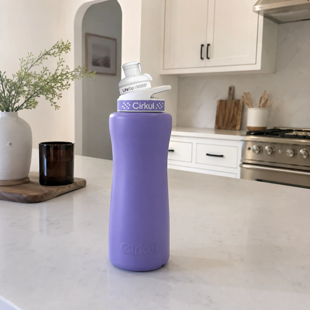 Cirkul 32oz. Matte Periwinkle Stainless Steel Bottle Starter Kit