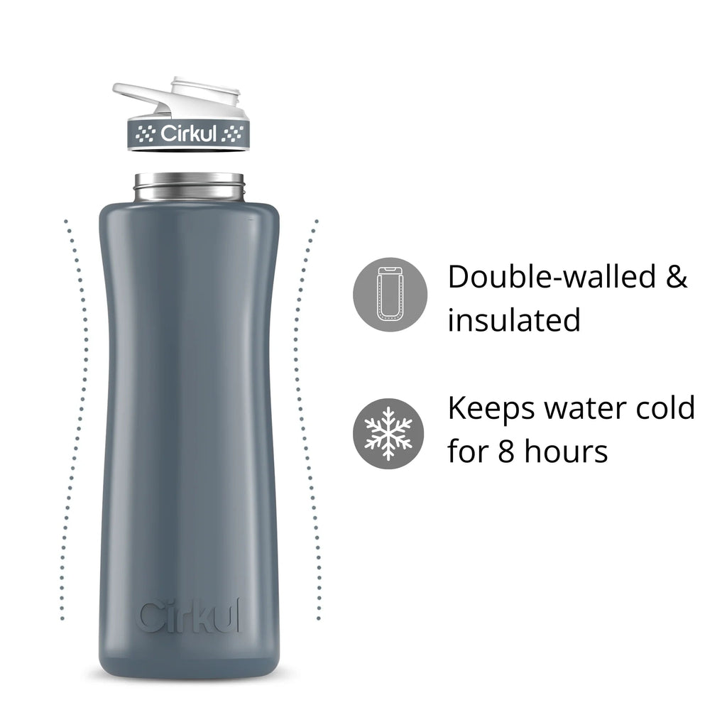 Cirkul 42oz. Stainless Steel Bottle &amp; Comfort Grip Lid