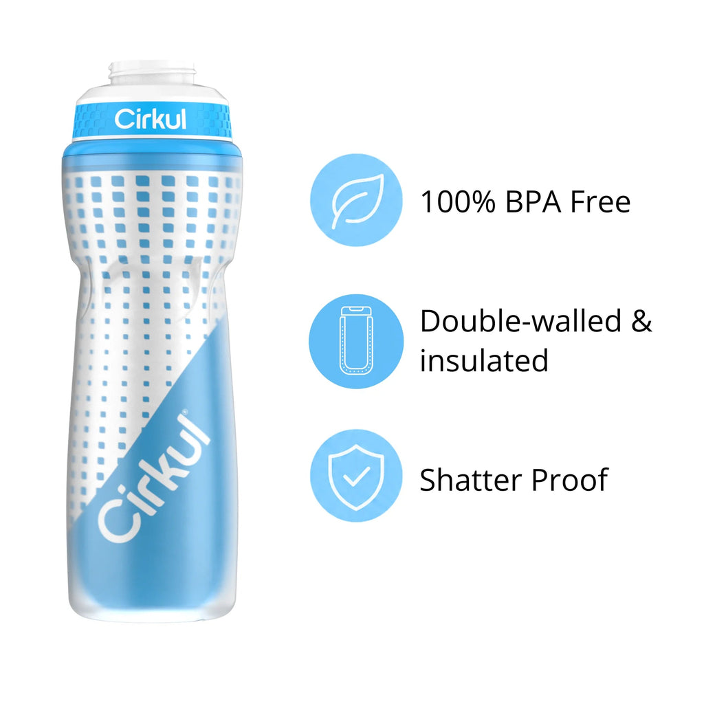 Cirkul 22oz. Insulated Squeeze Plastic Bottle &amp; Sport Lid