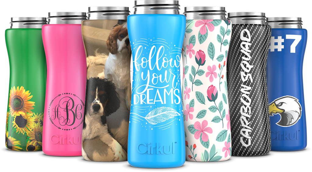 Cirkul Custom 22oz. Stainless Steel Bottle &amp; Comfort Grip Lid