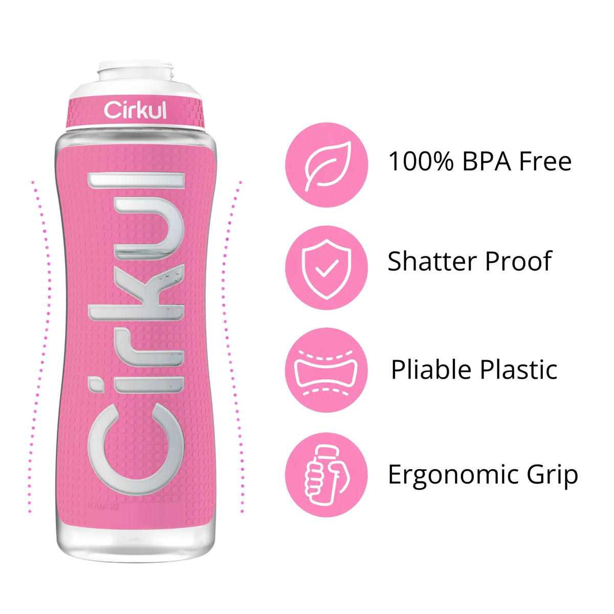 Cirkul 32oz. Grip Squeeze Plastic Bottle &amp; Sport Lid