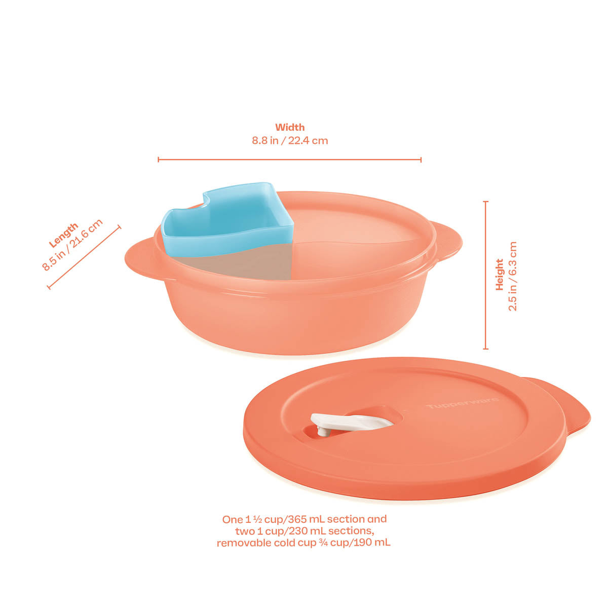 Tupper Ware CrystalWave® PLUS | Lunch ’N Dish with Cold Cup