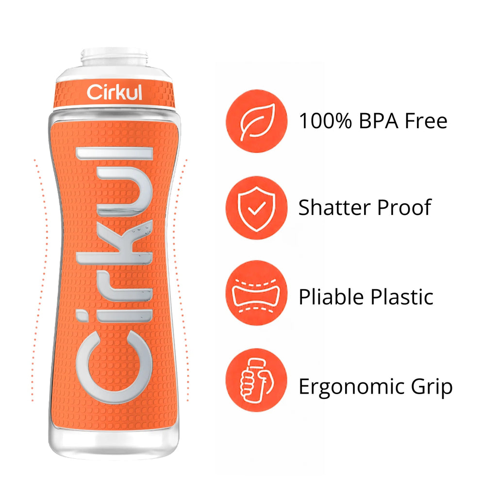 Cirkul 22oz. Grip Squeeze Plastic Bottle &amp; Sport Lid