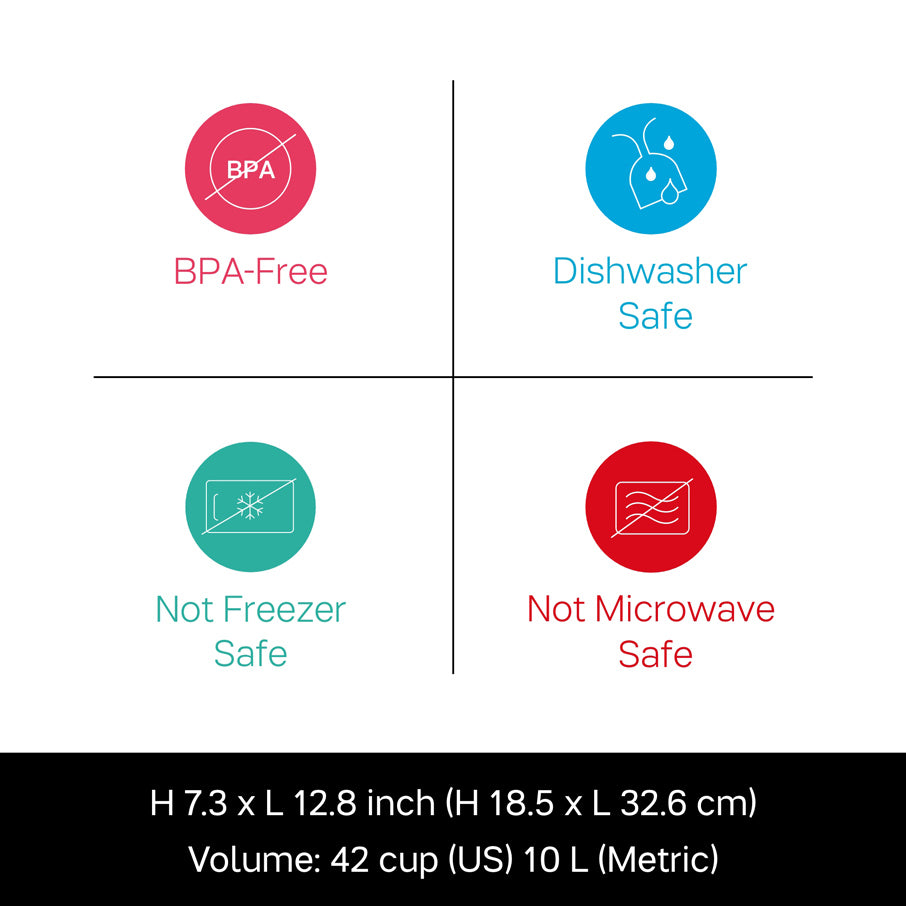 Tupper Ware Tupperware Thatsa® Mega Bowl | Airtight, Leakproof, Mixing Bowl, 42-cups / 10 L