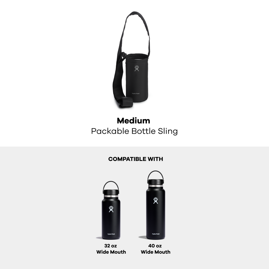 Hydro Flask Medium Packable Bottle Sling - Black