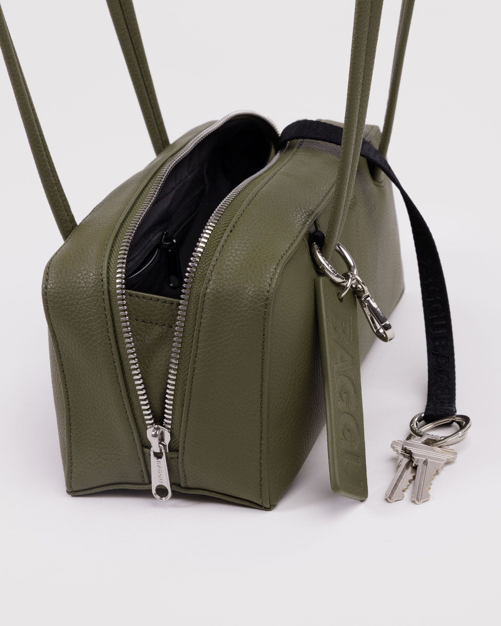 Baggu Small Recycled Leather Bowler Bag