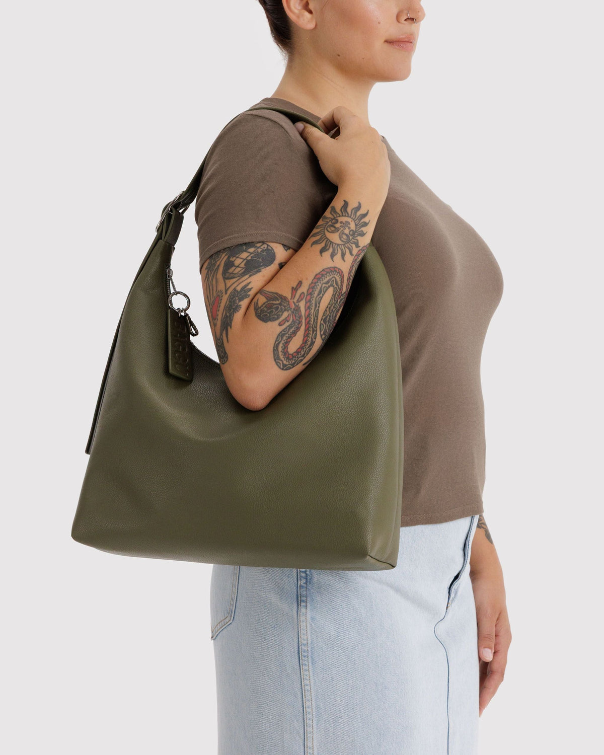 Baggu Recycled Leather Shoulder Bag