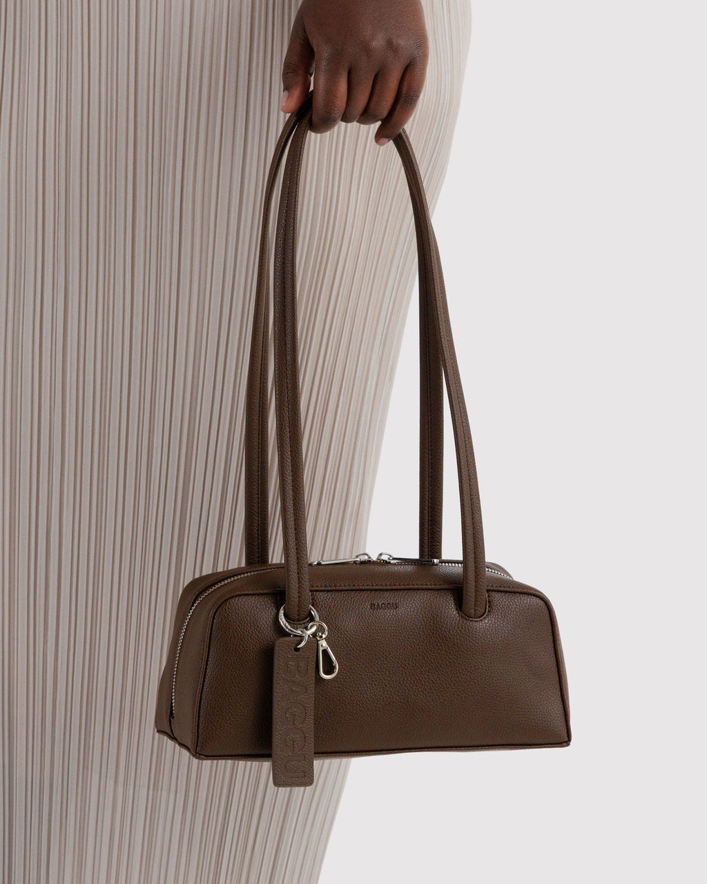 Baggu Small Recycled Leather Bowler Bag